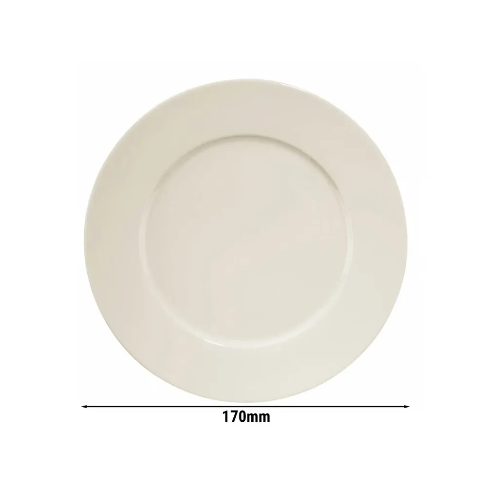 (24 бр.) PERA Creme - Плоска чиния - Порцелан - 170x170mm - Крем