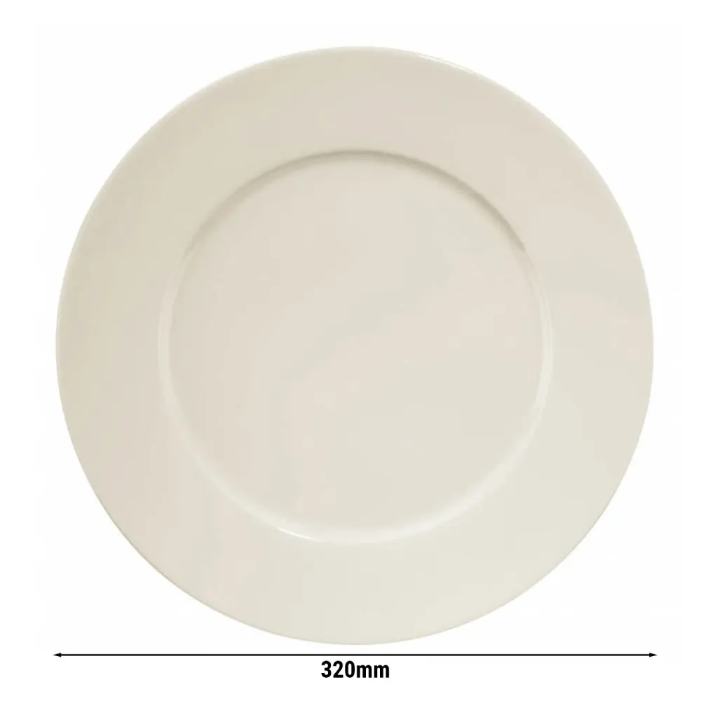 (12 бр.) PERA Creme - Плоска чиния - Порцелан - Ø320mm - Крем