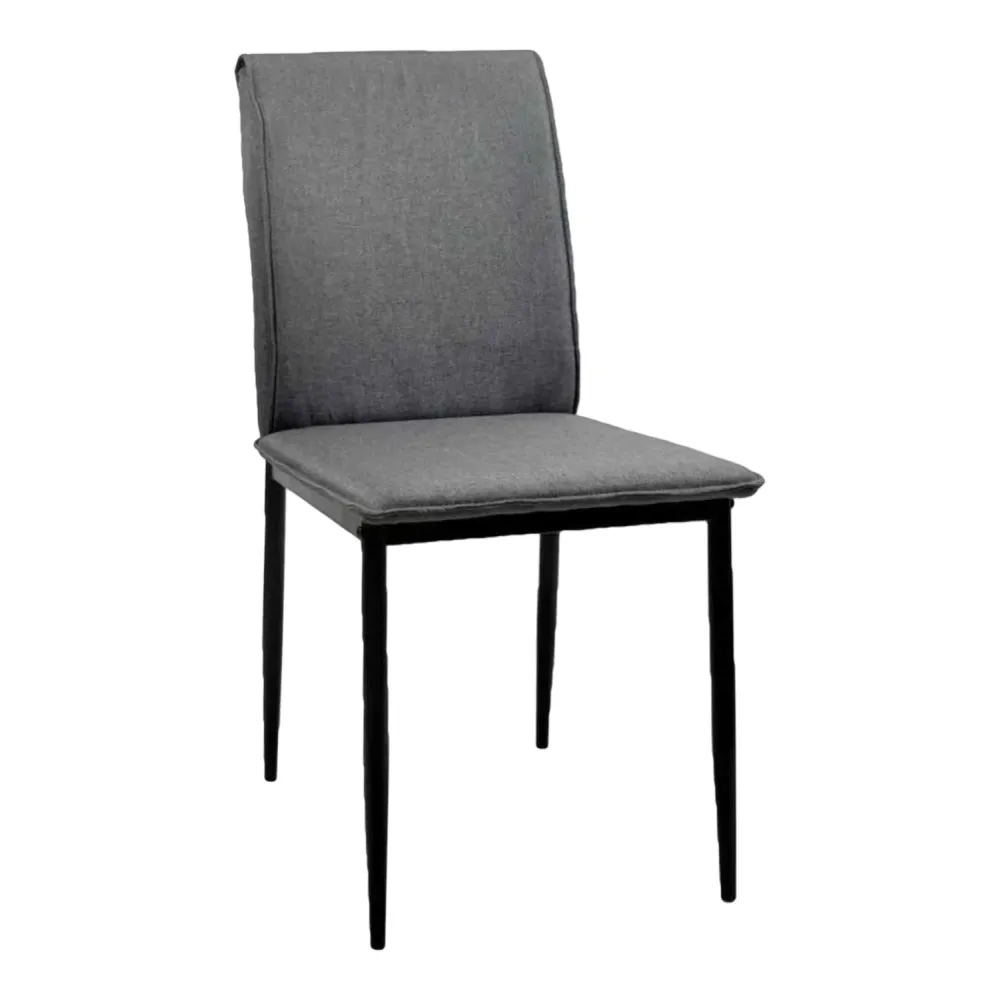 Трапезен стол PERKY сив с метални крака в черно 42x58x89.5см.