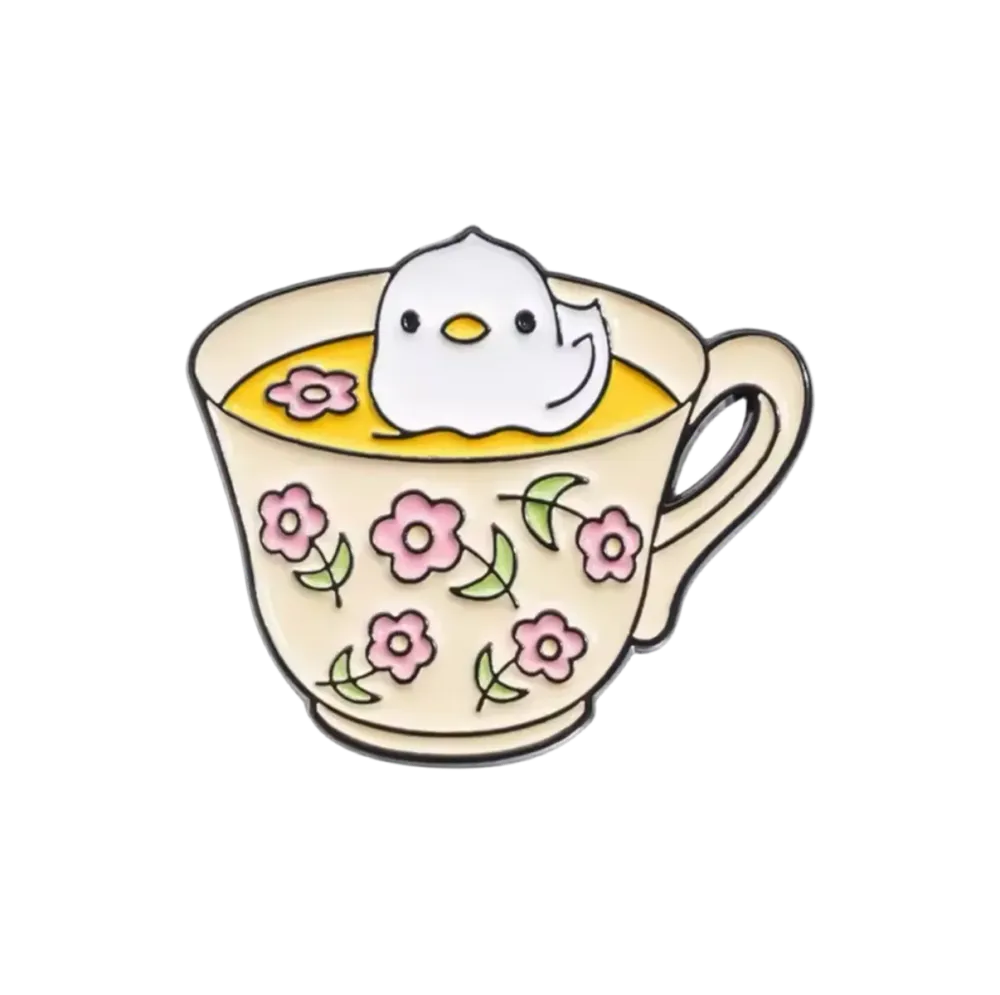 Pin's White Duck в чаша чай