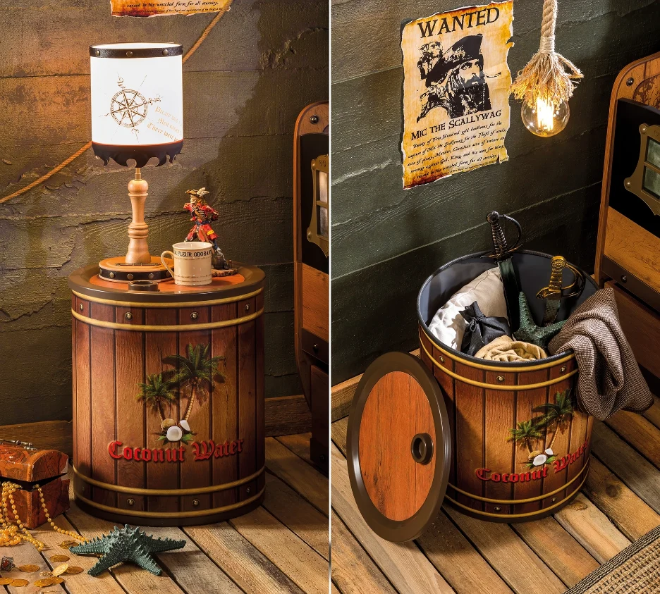 Нощно шкафче «Pirate Gallon» с място за съхранение, размер 41х49х41см