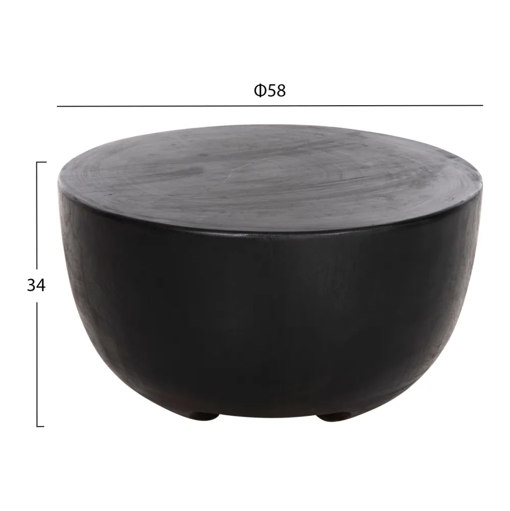 Помощна маса POMPU черен цвят Φ58x34см