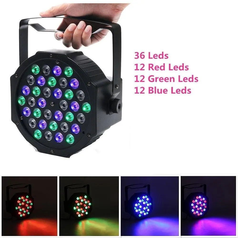 Powerful spotlight decoration LED Mini Flat Par Light OEM, 4 modes, 36 led diodes