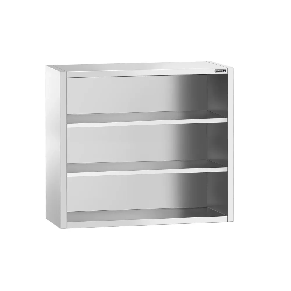 Стенен шкаф от неръждаема стомана PREMIUM - 1000x400mm - без врати (отворен) - 1000mm височина
