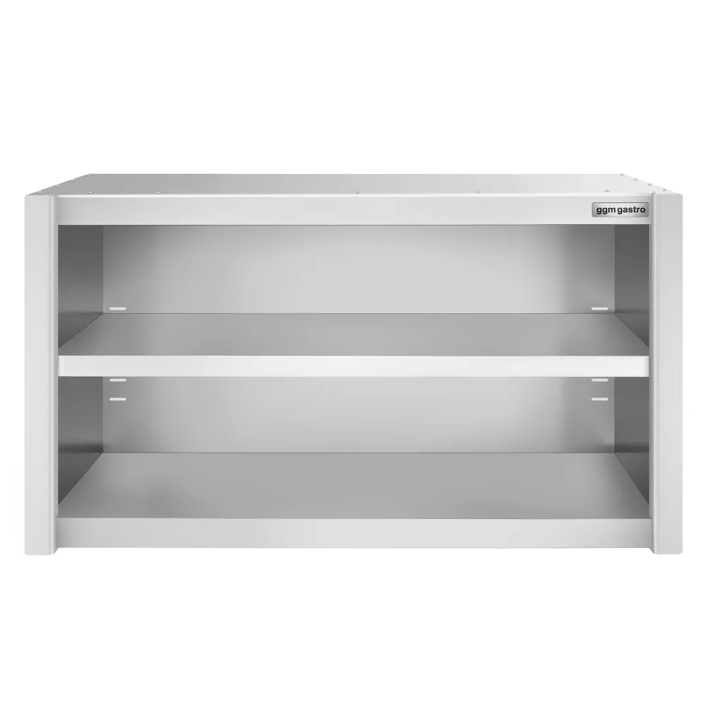 Стенен шкаф от неръждаема стомана PREMIUM - 1000x400mm - без врати (отворен) - 650mm височина