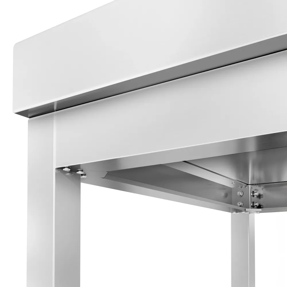 Професионална Работна маса от неръждаема стомана PREMIUM - 1000x600mm - с долен рафт
