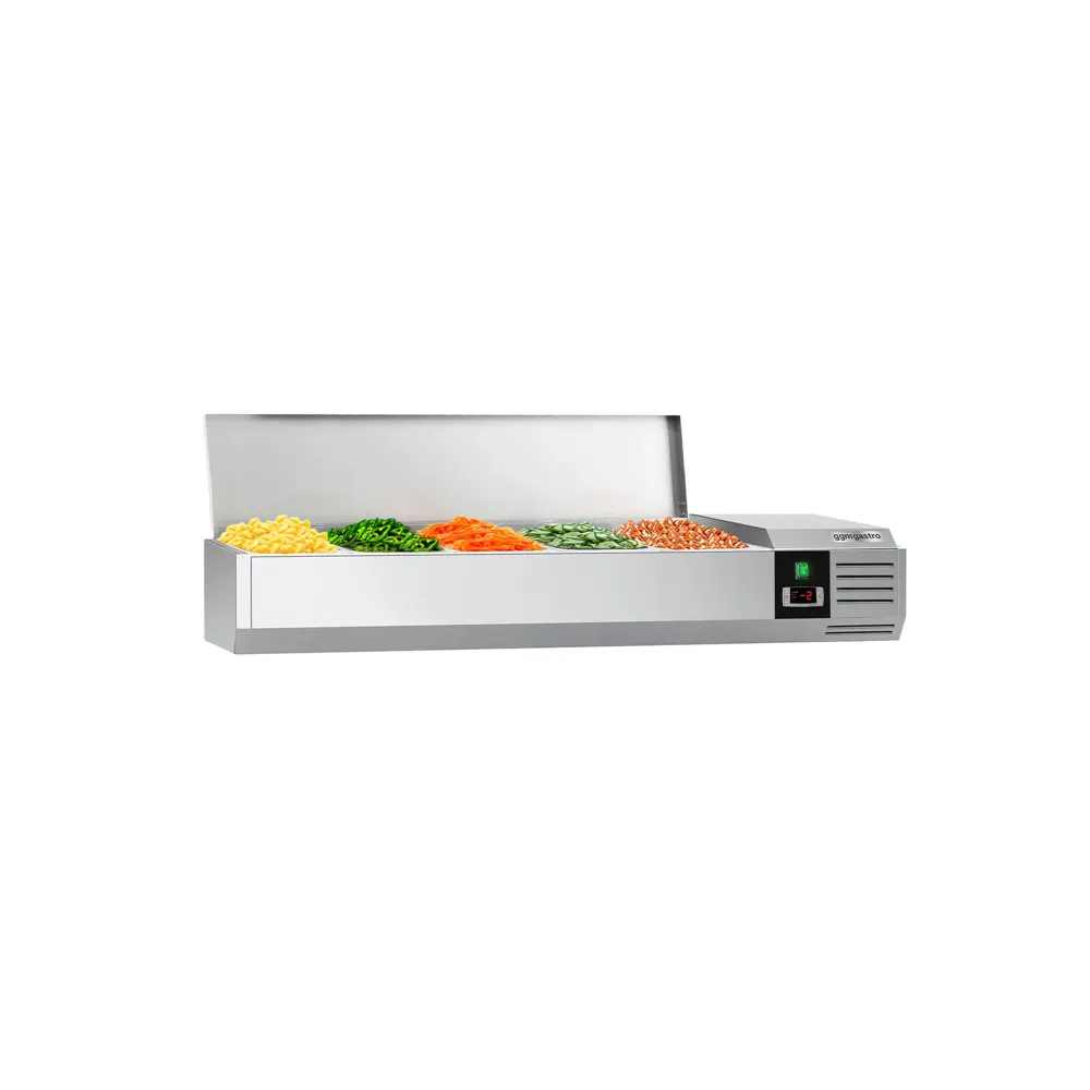 Настолна хладилна витрина PREMIUM - 1200x335x281mm - 5x GN 1/4