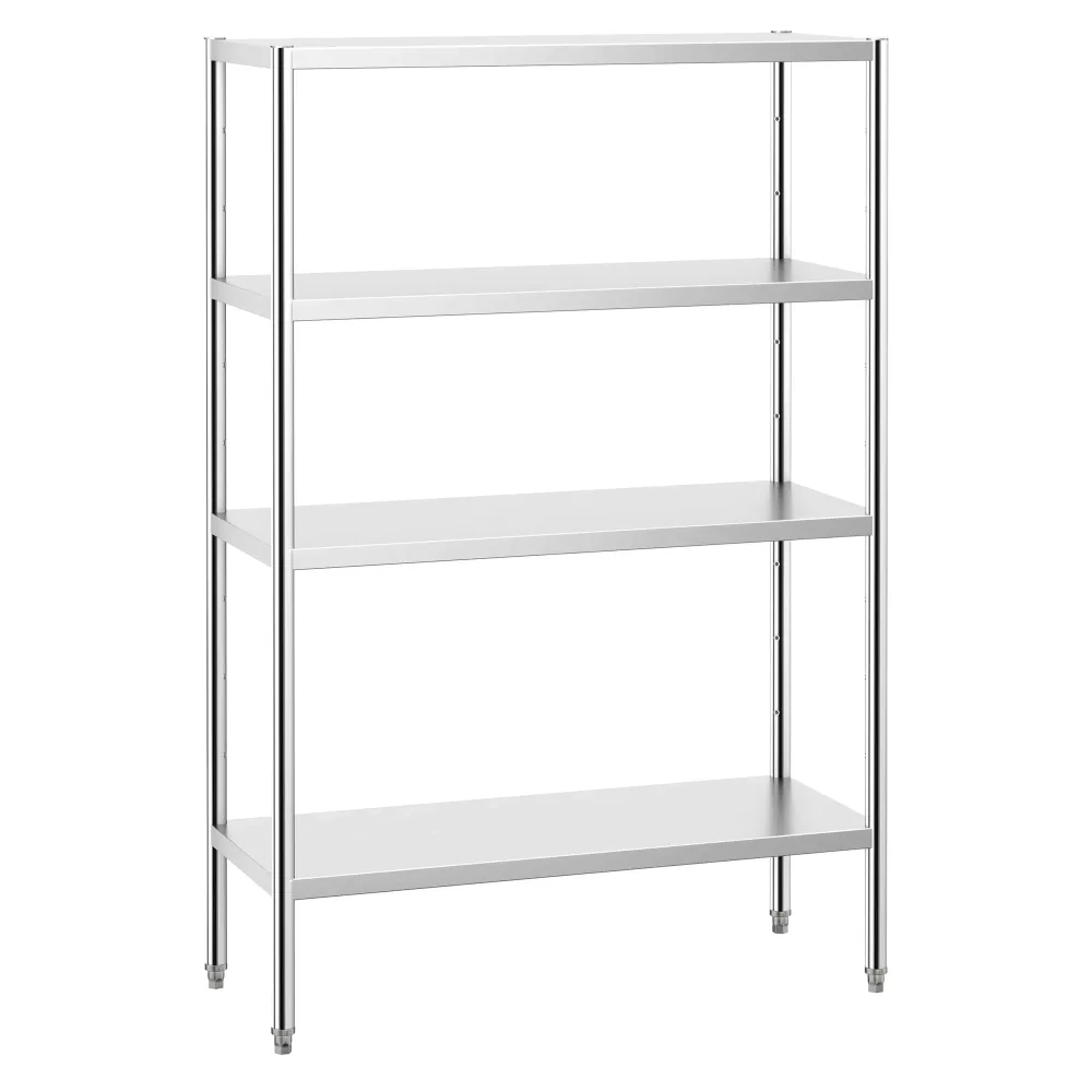 Професионален Стелаж от неръждаема стомана PREMIUM - 1200x500mm - с 4 рафта (регулируеми по височина)