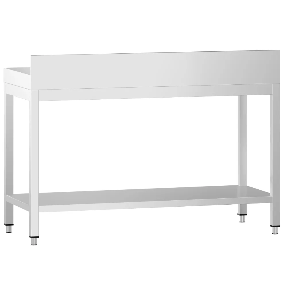 Маса от неръждаема стомана PREMIUM - 1200x600mm - с основен рафт