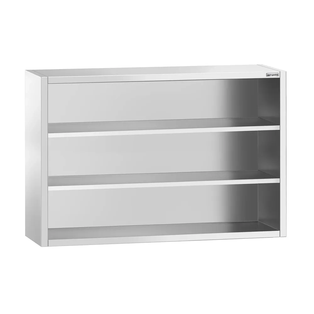 Стенен шкаф от неръждаема стомана PREMIUM - 1600x400mm - без врати (отворен) - 1000mm височина