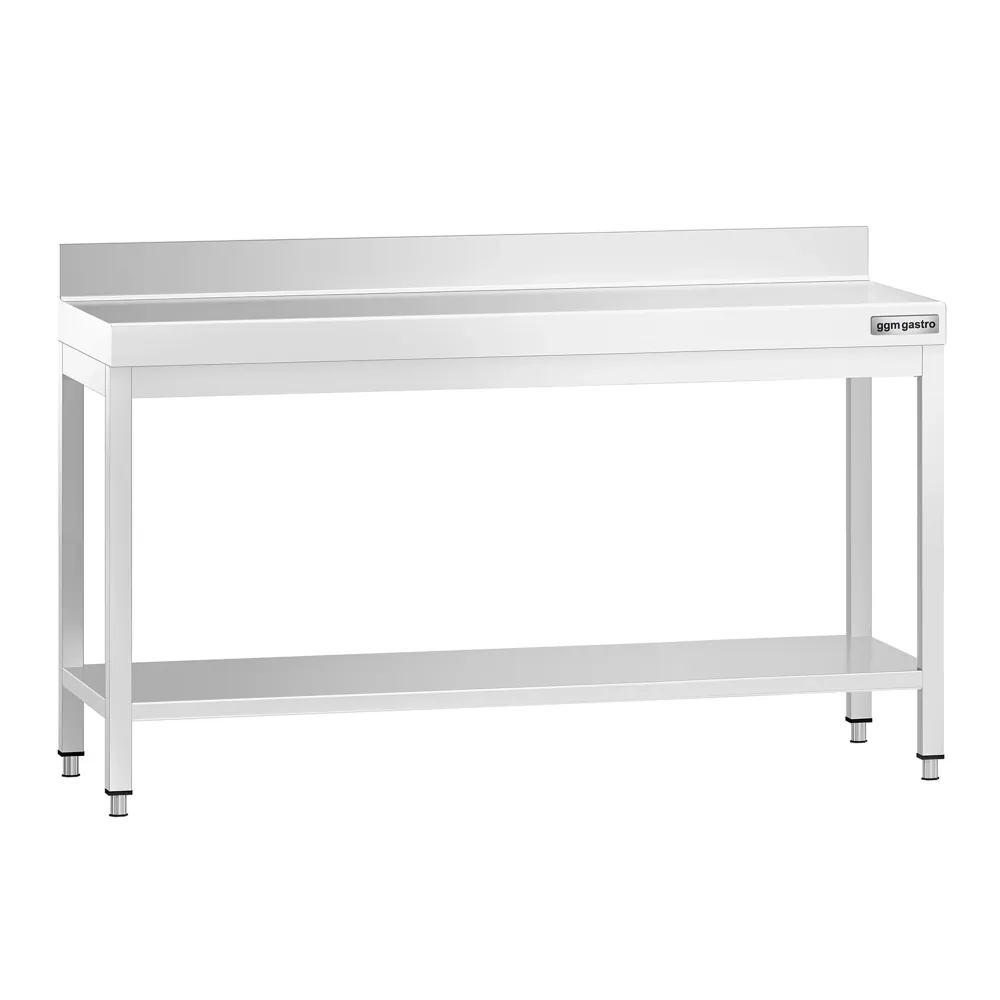 Маса от неръждаема стомана PREMIUM - 1600x600mm - с основен рафт
