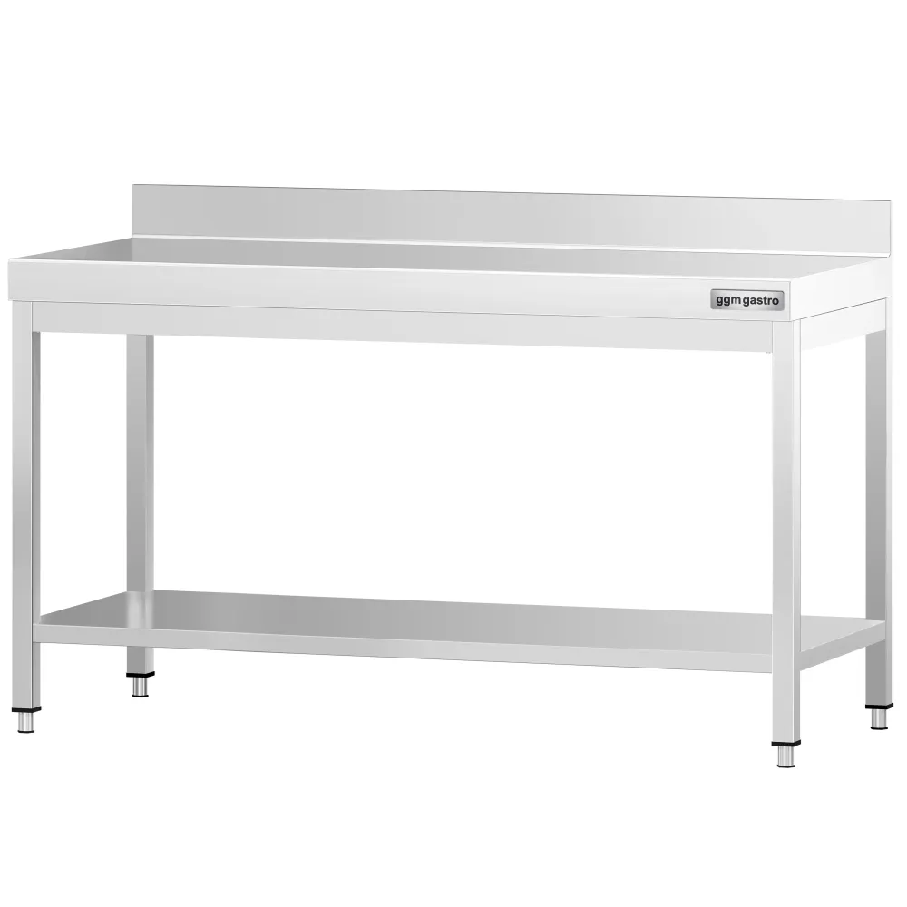 Маса от неръждаема стомана PREMIUM - 1600x600mm - с основен рафт