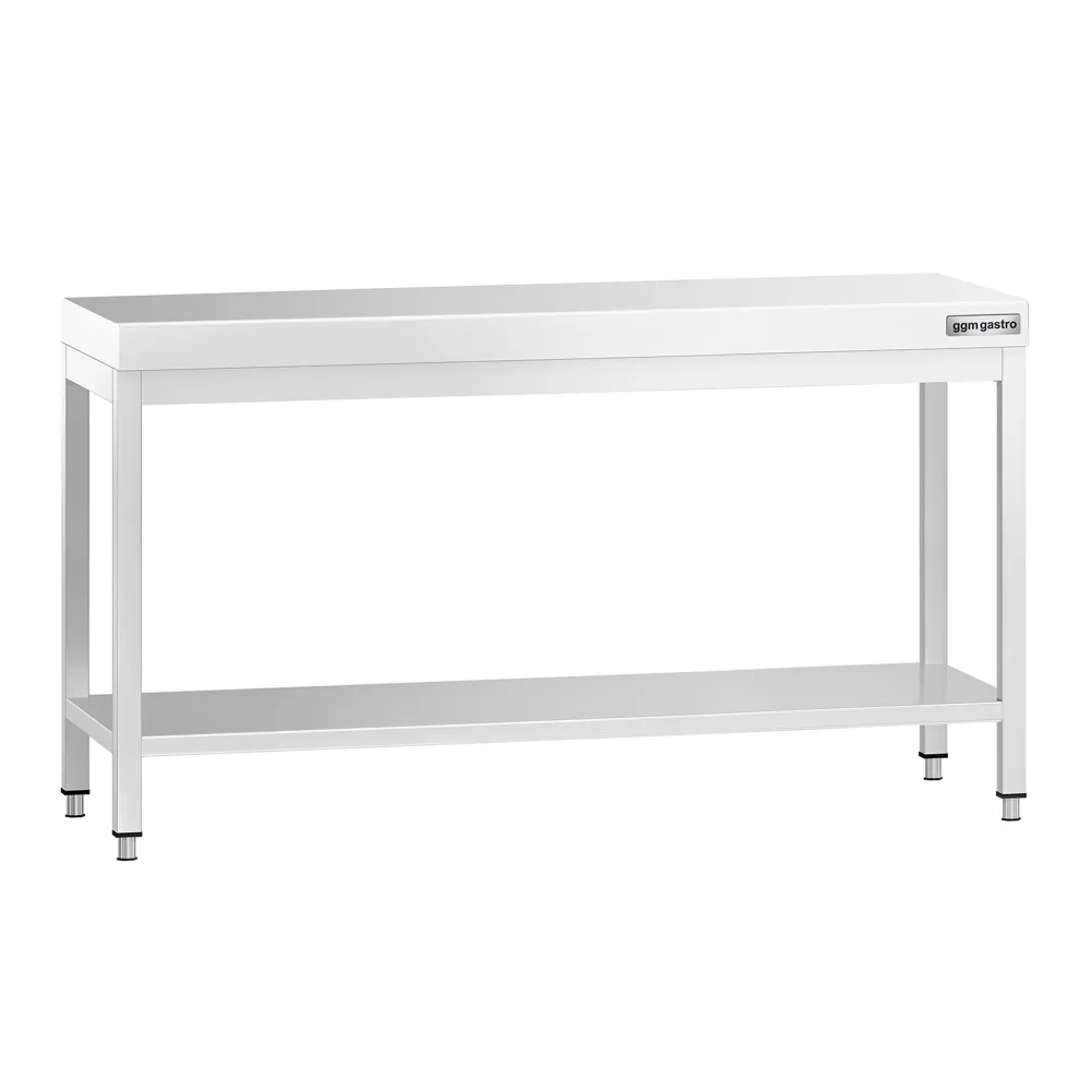 Маса от неръждаема стомана PREMIUM - 1600x600mm - с основен рафт