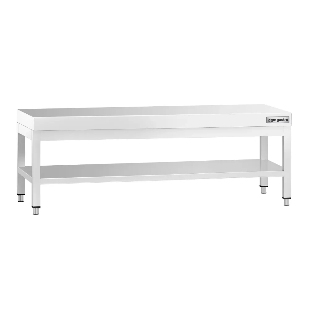 Професионална Работна маса от неръждаема стомана PREMIUM - 1600x700mm - с долен рафт