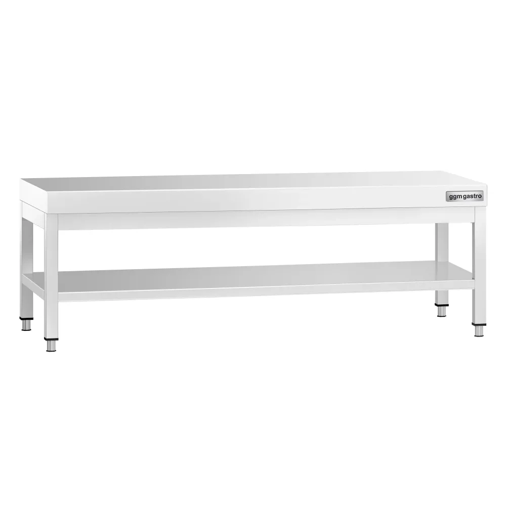 Професионална Работна маса от неръждаема стомана PREMIUM - 1800x600mm - с долен рафт