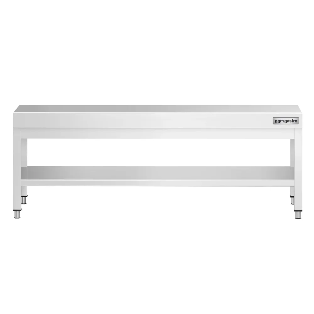 Професионална Работна маса от неръждаема стомана PREMIUM - 1800x600mm - с долен рафт