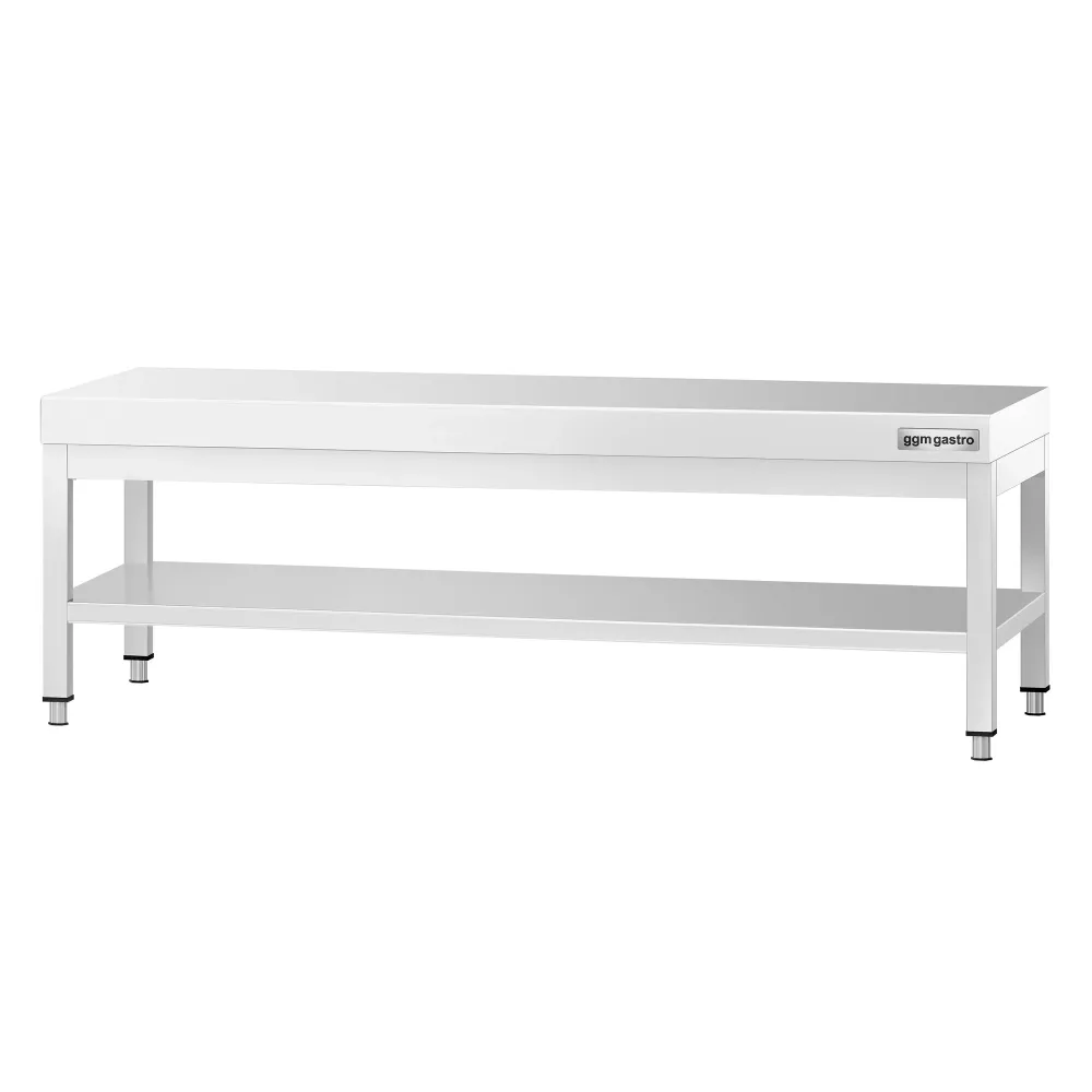 Професионална Работна маса от неръждаема стомана PREMIUM - 1800x600mm - с долен рафт