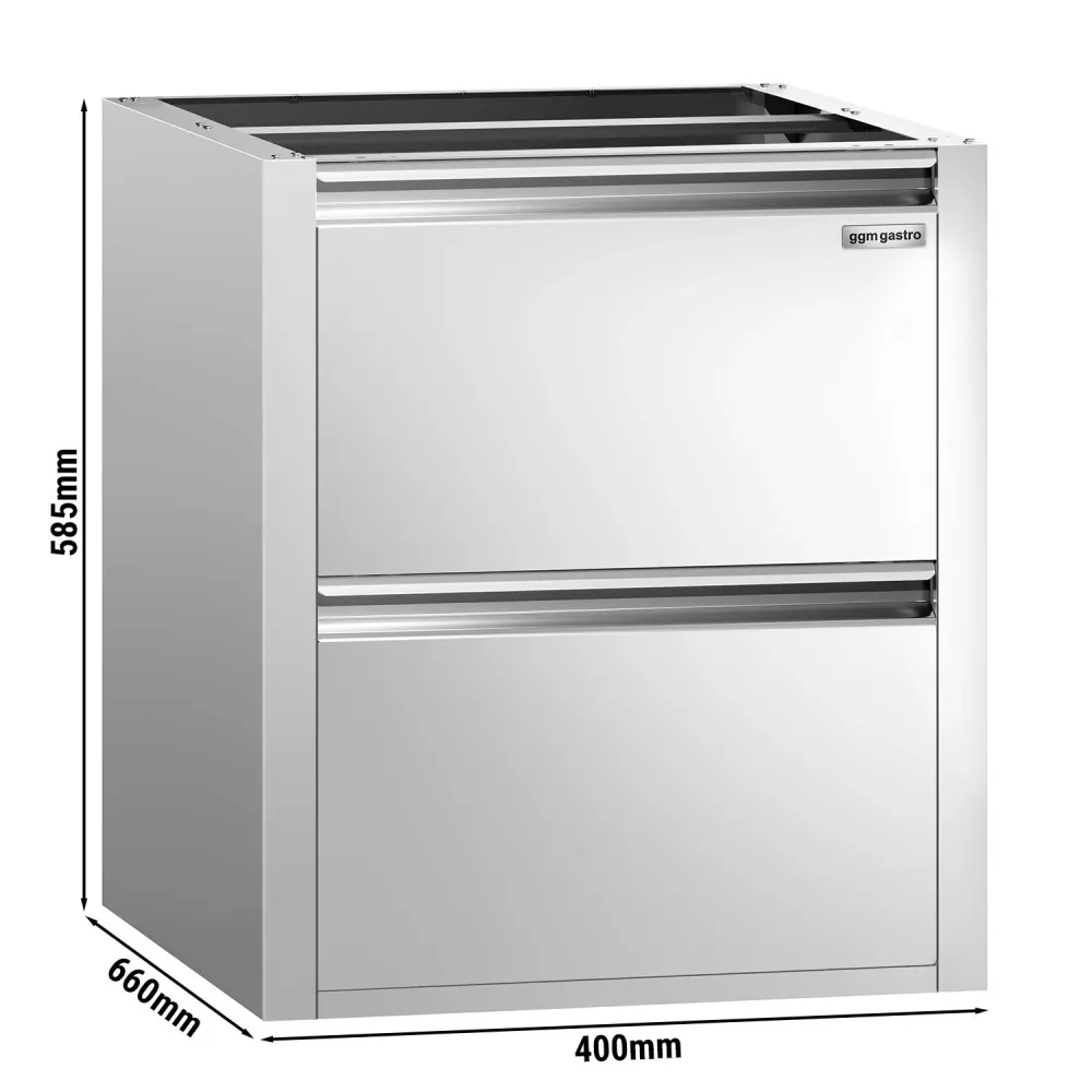 Блок с чекмеджета PREMIUM - 2 чекмеджета - 400x660mm - за ATK 700mm дълбочина