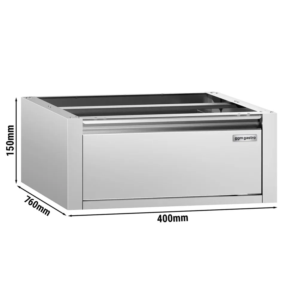 Блок с чекмеджета PREMIUM - 1 чекмедже - Основа 400x760mm - за ATK 800mm дълбочина