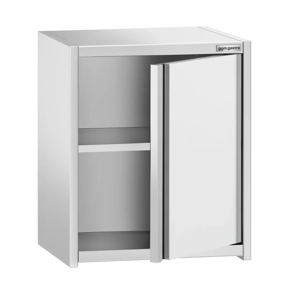 Стенен шкаф от неръждаема стомана PREMIUM - 600x400mm - с врата на панти - 650mm височина