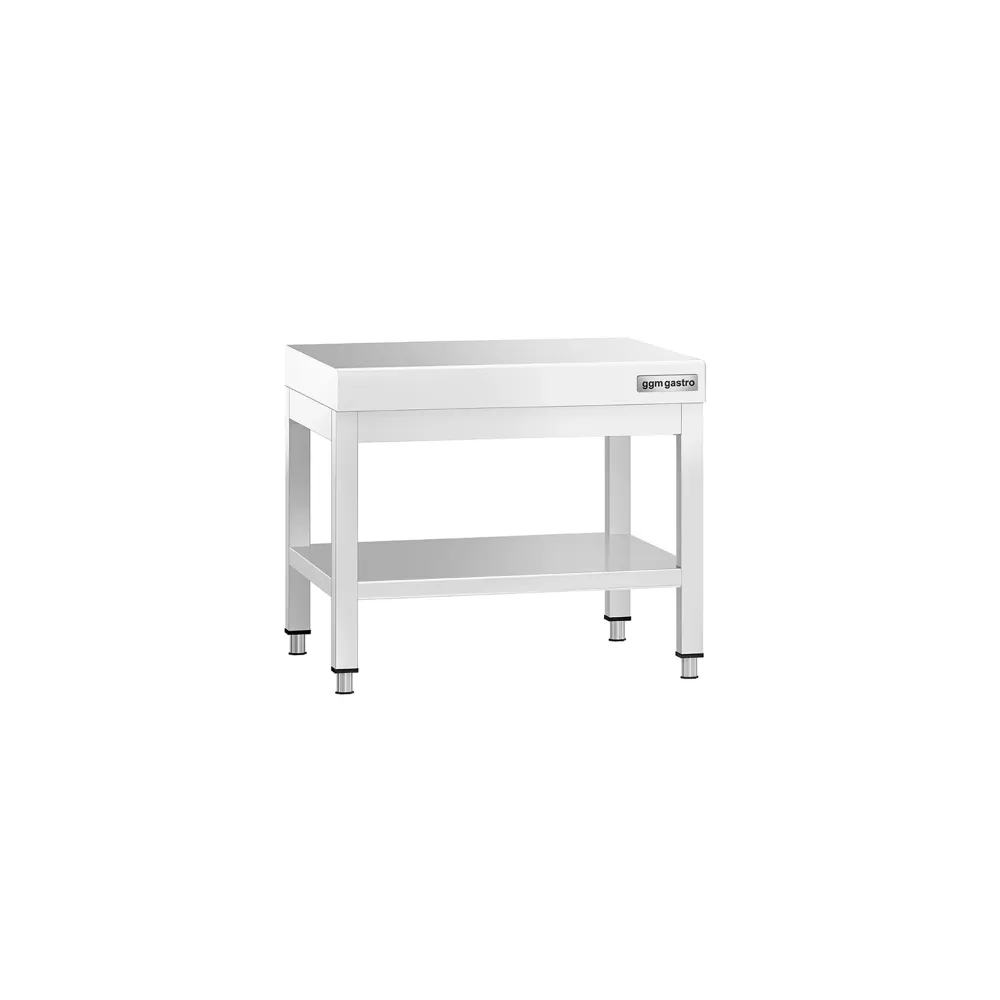 Професионална Работна маса от неръждаема стомана PREMIUM - 600x700mm - с долен рафт