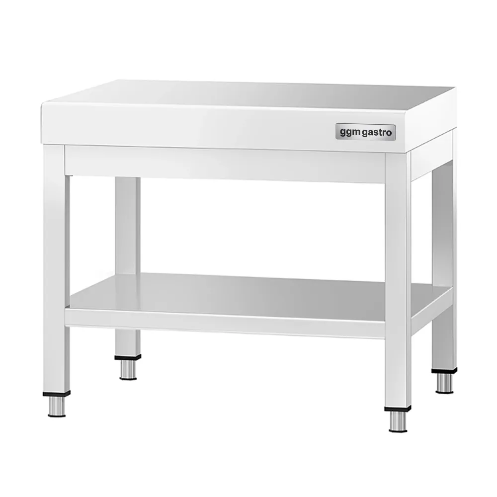 Професионална Работна маса от неръждаема стомана PREMIUM - 600x700mm - с долен рафт