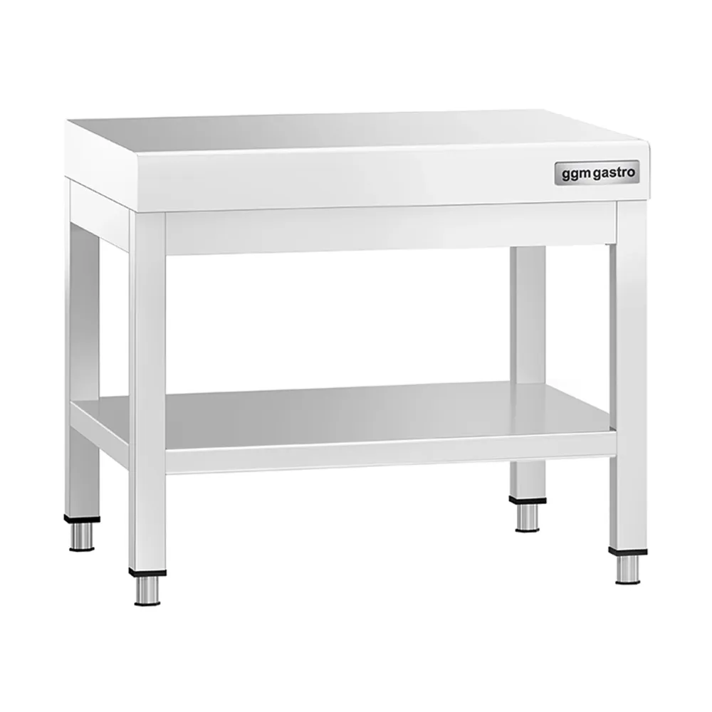 Професионална Работна маса от неръждаема стомана PREMIUM - 600x700mm - с долен рафт