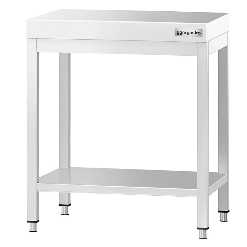Маса от неръждаема стомана PREMIUM - 700x600mm - с основен рафт