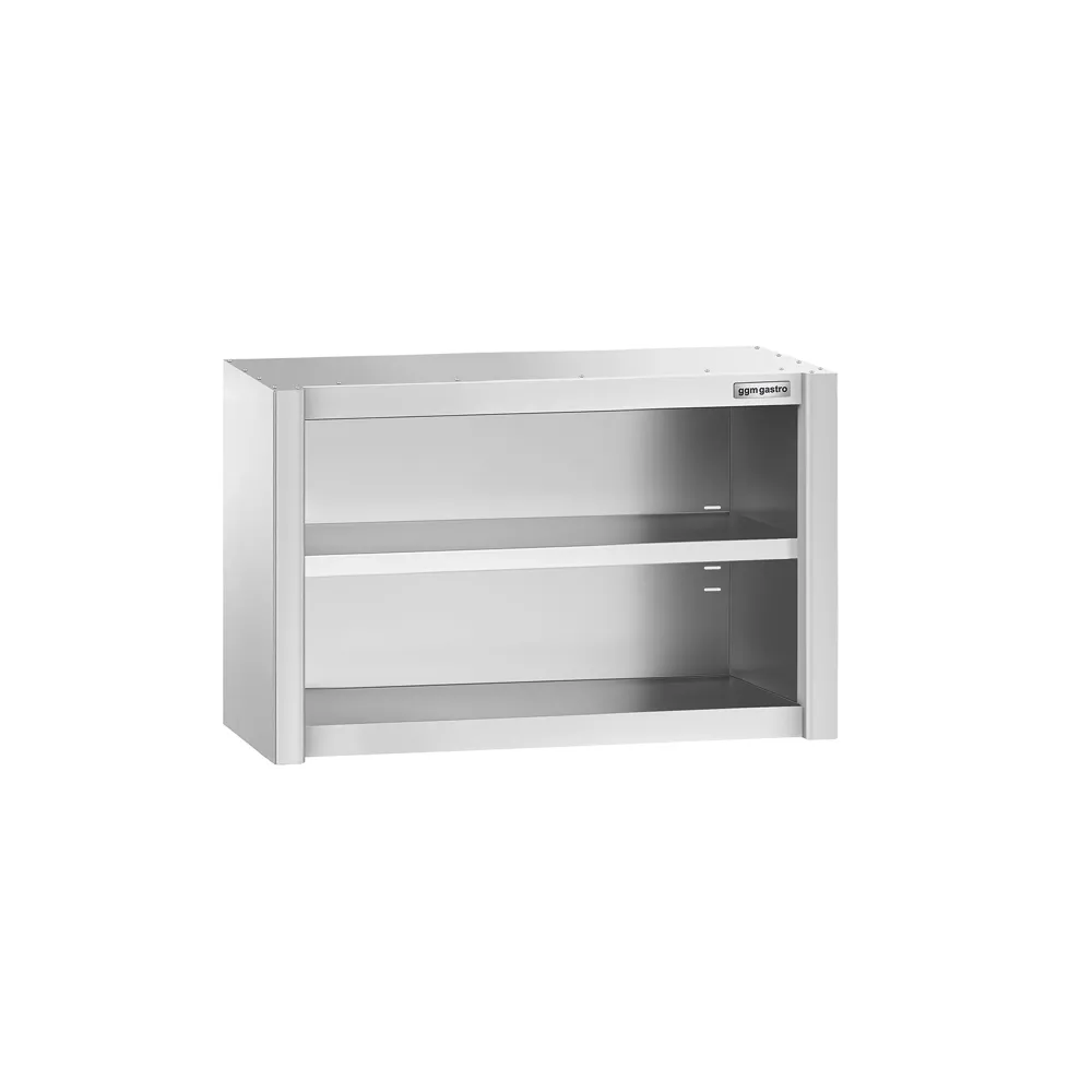 Стенен шкаф от неръждаема стомана PREMIUM - 800x400mm - без врати (отворен) - 650mm височина