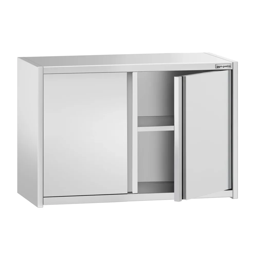 Стенен шкаф от неръждаема стомана PREMIUM - 800x400mm - с врати на панти - 650mm височина