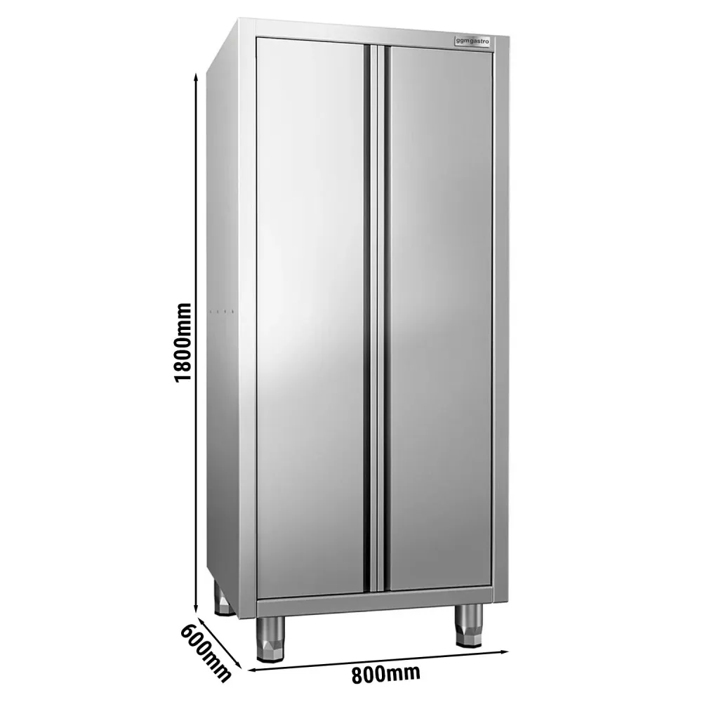 Професионален шкаф за съдове PREMIUM - 800x600mm - 2 врати на панти - височина: 1800mm