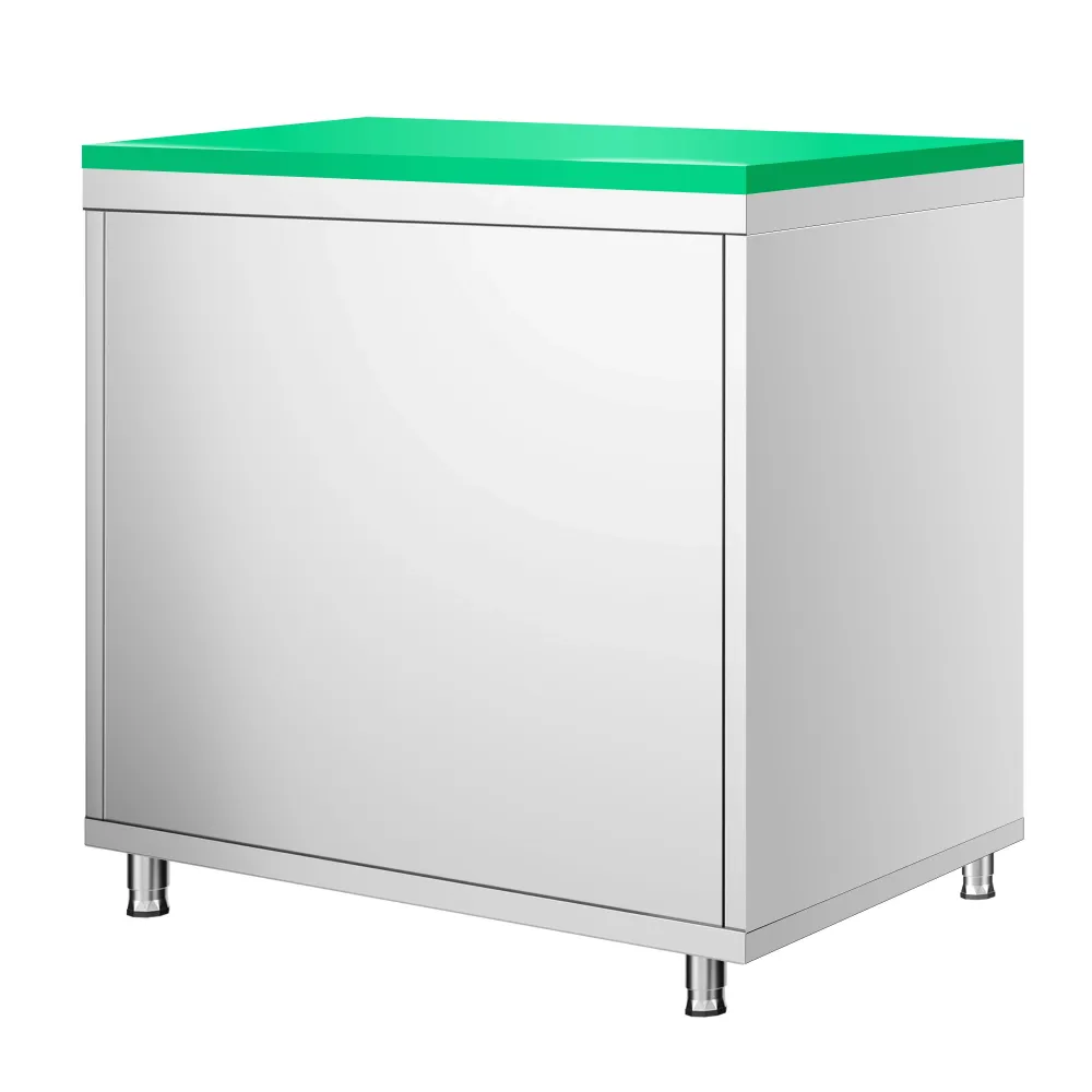 Професионален Работен шкаф от неръждаема стомана PREMIUM - 800x600mm - с отваряеми врати (на панти) | междинен рафт - вкл....