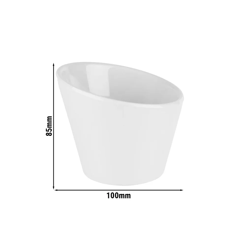 (6 бр.) Купичка PREMIUM CASUAL - Меламин - 200ml - Ø 100mm - Дълбочина: 85mm - Бяло