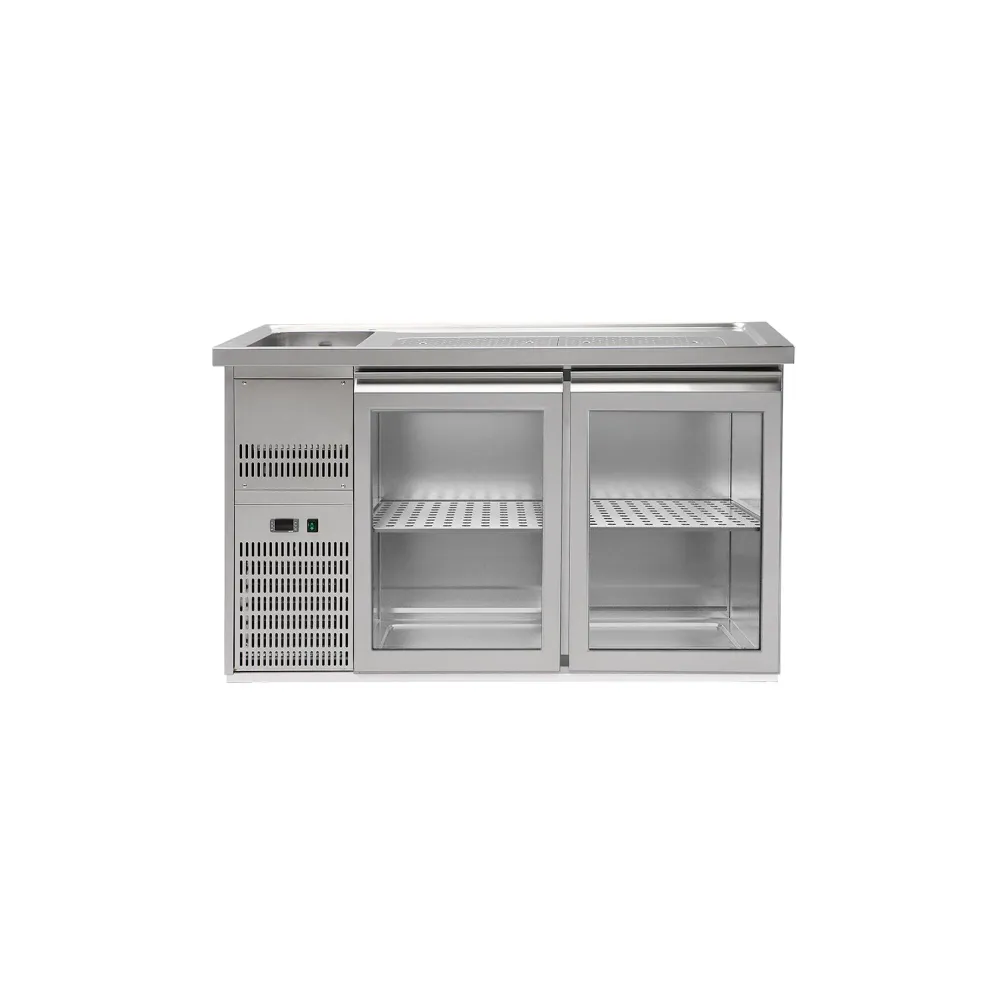 Бар хладилник за напитки PREMIUM PLUS - 1550x700mm - 2 стъклени врати