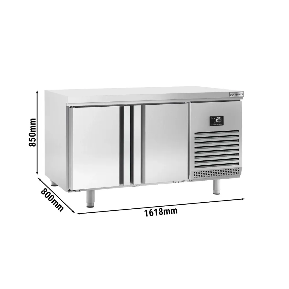 Пекарска хладилна маса PREMIUM PLUS - 1618x800mm - с 4 врати - за тави 600x400мм (EN) - вентилирано охлаждане - 400 литра