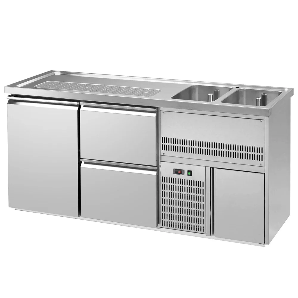 Хладилна маса PREMIUM PLUS - 1950x700mm - 1 врата & 2 чекмеджета