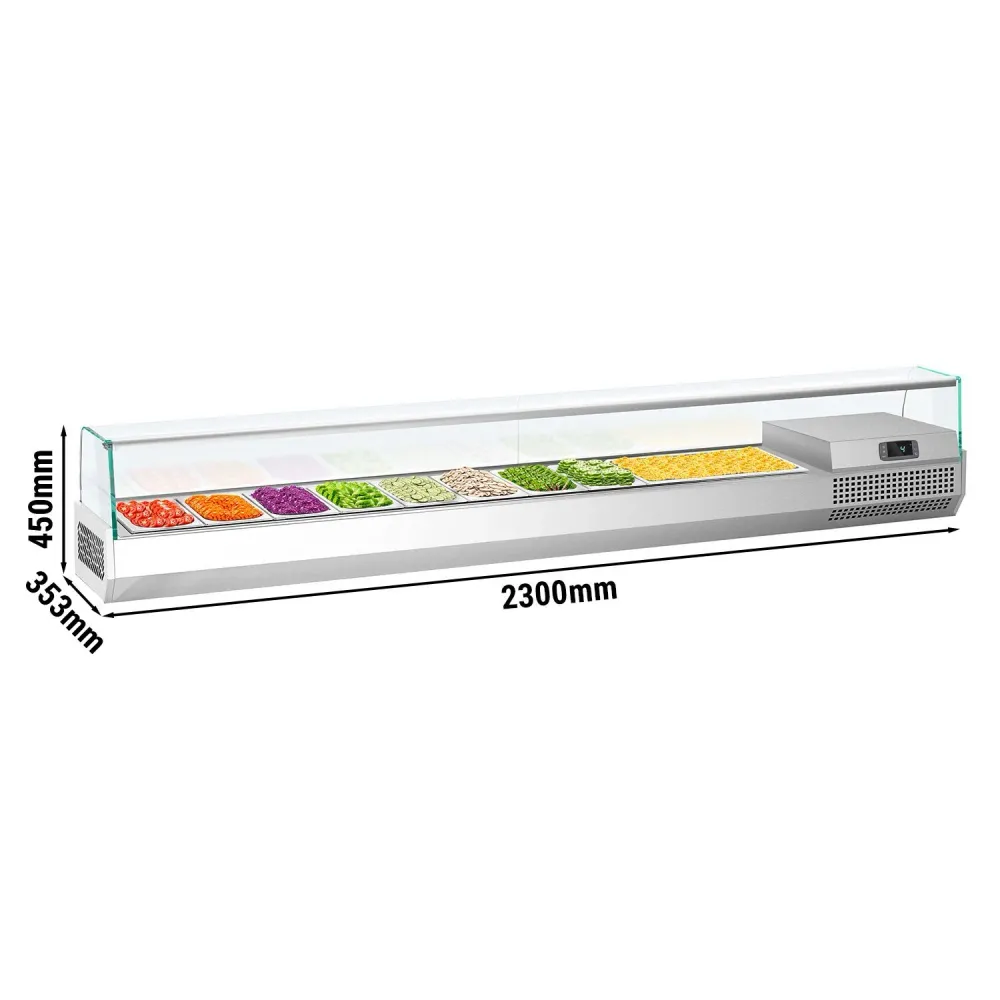 Настолна хладилна витрина PREMIUM PLUS - 2300x353x450mm - 11x GN 1/4