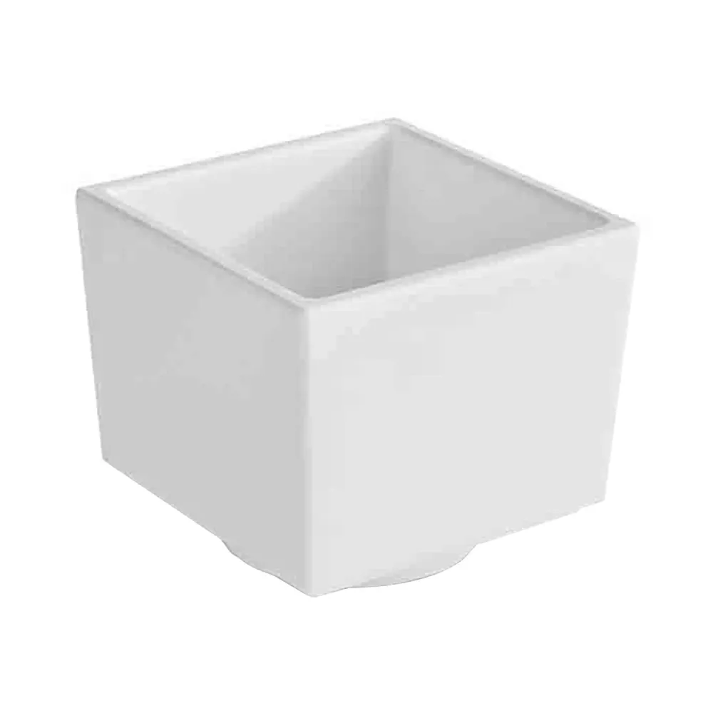 (6 бр.) Купичка PREMIUM PLUS - ASIA PLUS - Меламин - 160ml - правоъгълна - 75x75mm - Дълбочина: 65mm - Бяло