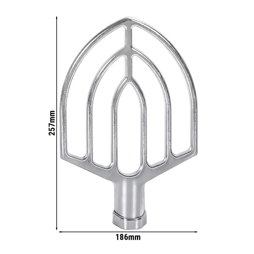 Плоска бъркалка за планетарен миксер - подходяща за PRMF12-H - 186x186x257mm