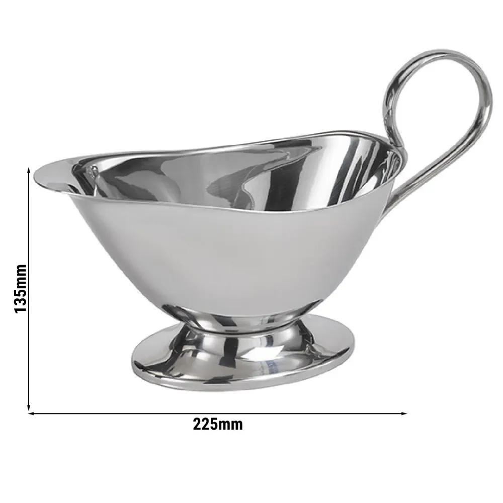 (6 бр.) Сосиера PROFI - неръждаема стомана 18/8 (AISI 304) - 0,4 литра - 225x105x135mm | Сосиера