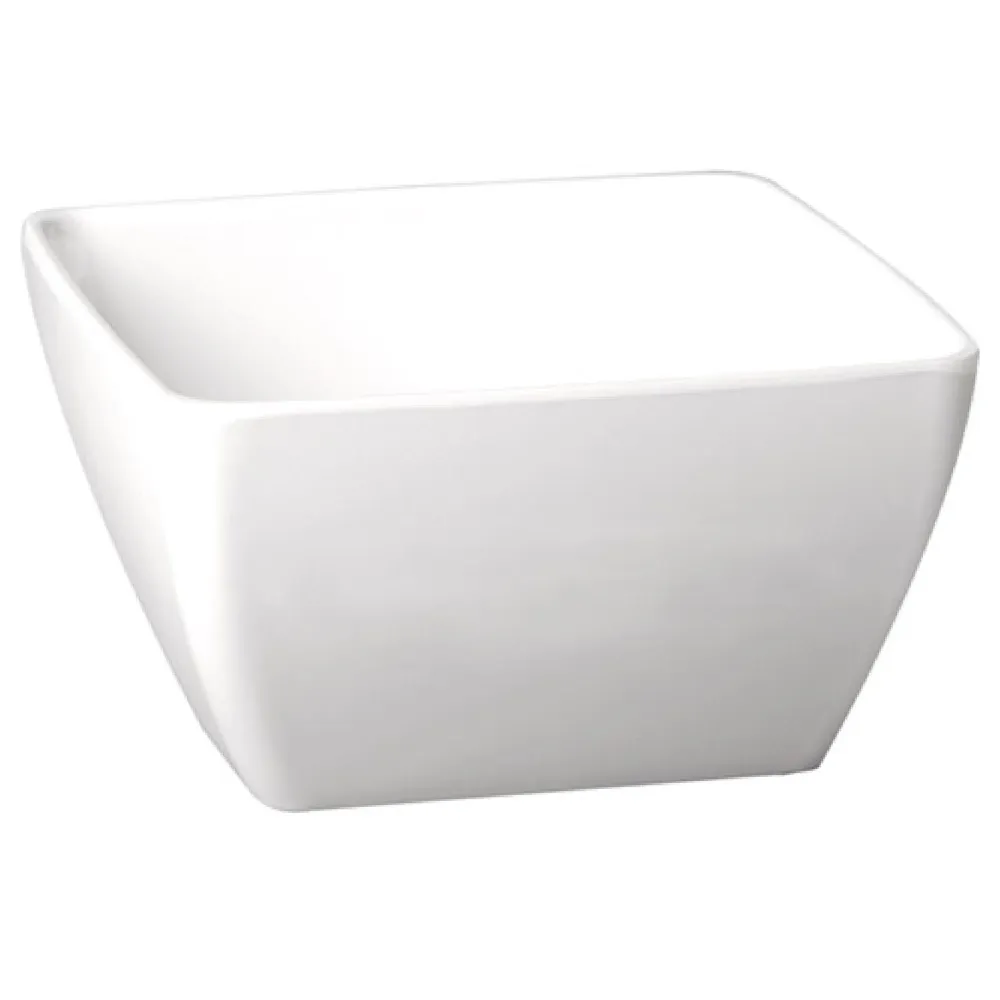 (6 бр.) Купичка - PURE - Меламин - 140ml - правоъгълна - 90x90mm - Дълбочина: 40mm - Бяло
