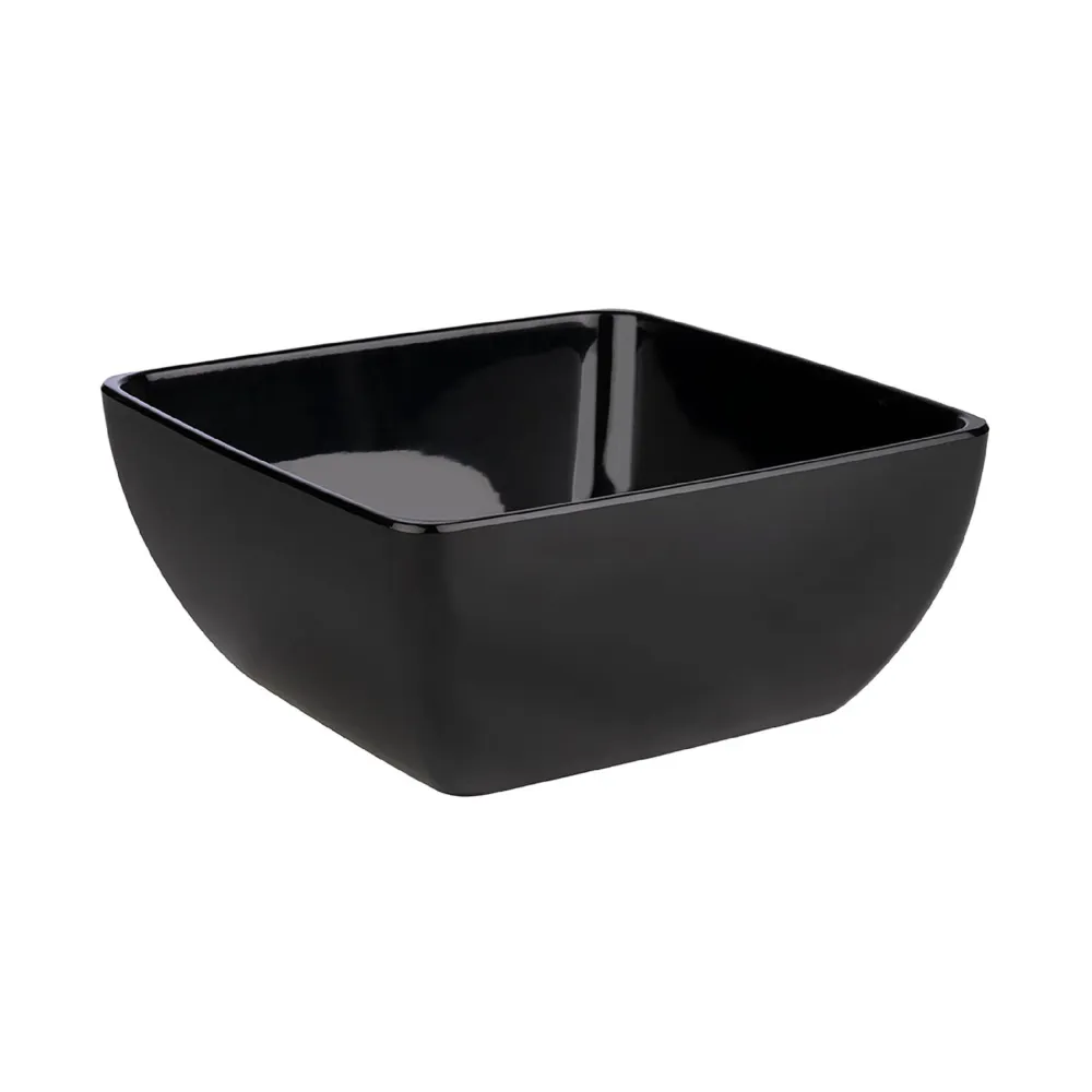 (6 бр.) Купа - PURE - Меламин - 8L - правоъгълна - 320x320mm - Дълбочина: 140mm - Черно