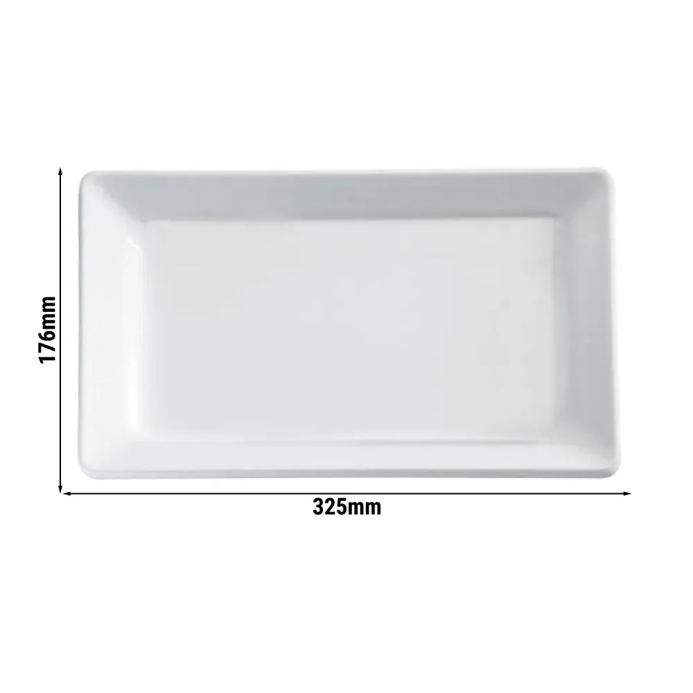 (6 бр.) Гастронорм тава GN 1/3 - PURE - Меламин - 325x176mm - Дълбочина: 30mm - Бял