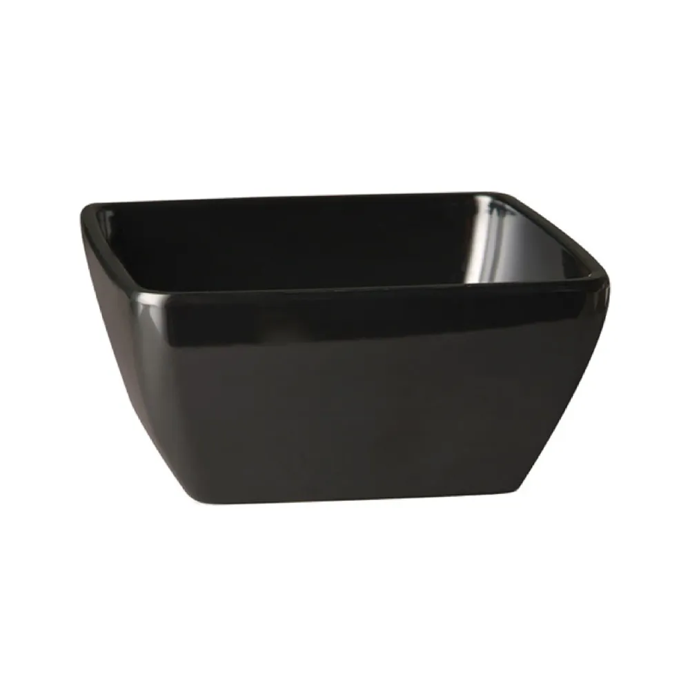 (6 бр.) Купа - PURE - Меламин - 3.8L - правоъгълна - 250x250mm - Дълбочина: 120mm - Черно