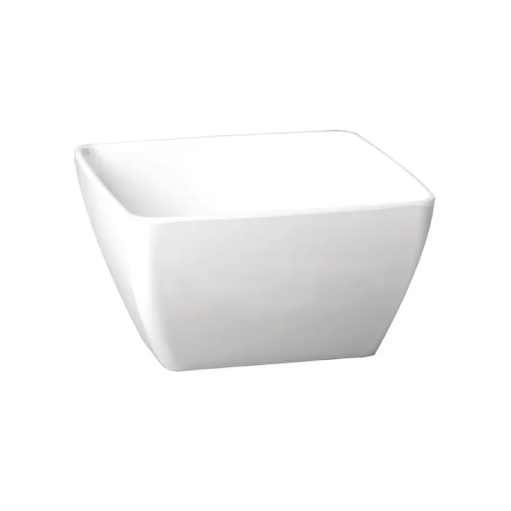 (6 бр.) Купичка - PURE - Меламин - 400ml - правоъгълна - 130x130mm - Дълбочина: 60mm - Бяло