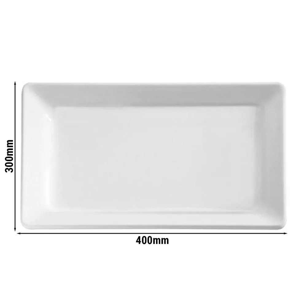 Табла за сервиране - PURE - Меламин - 400x300mm - Височина: 30mm - Бял