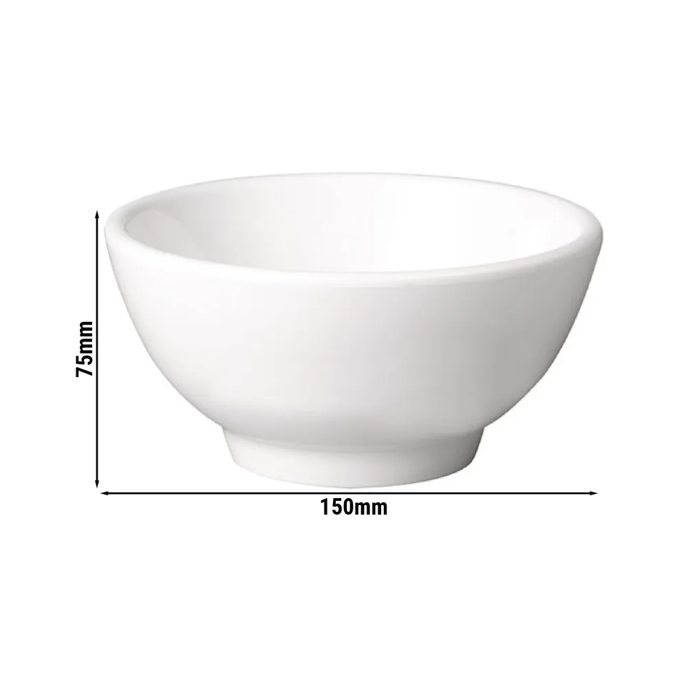 (6 бр.) Купа - PURE - Меламин - 450ml - правоъгълна - 150x150mm - Дълбочина: 75mm - Бяло