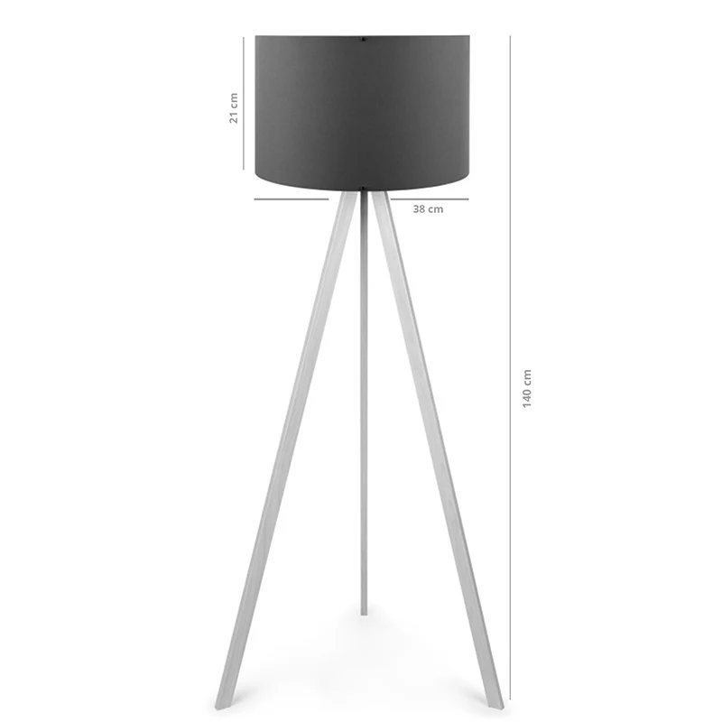 Подова лампа PWL-1060 Ε27 естествен-антрацит D38x140см