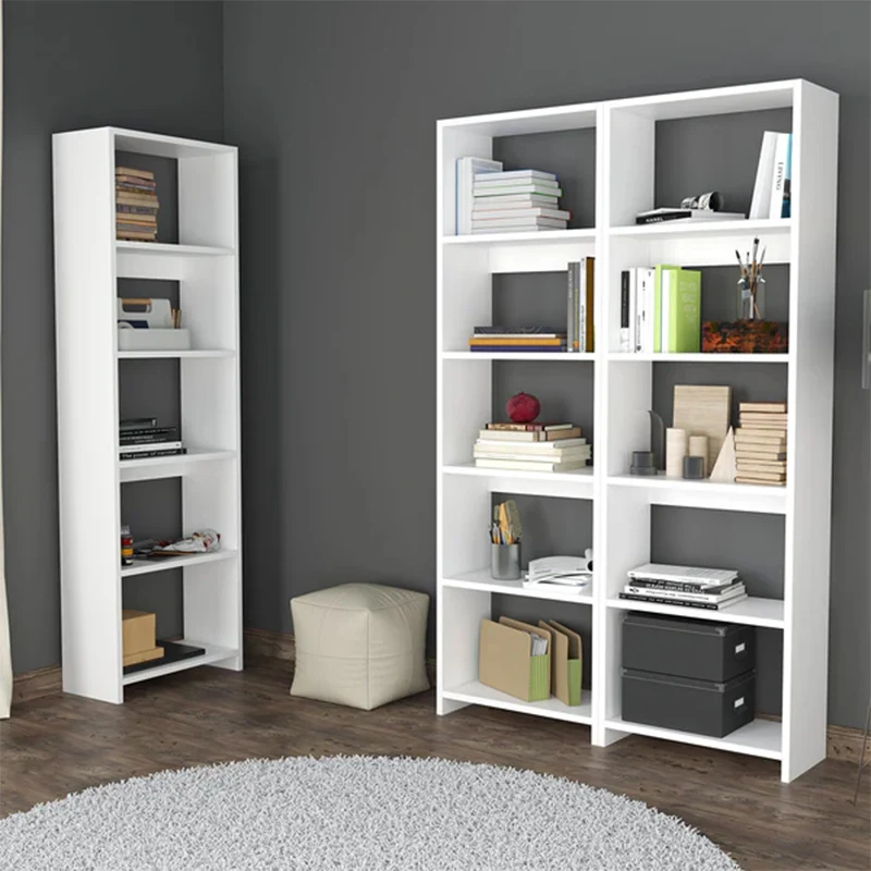 Библиотека Rabuku в бял цвят 146x22x123см