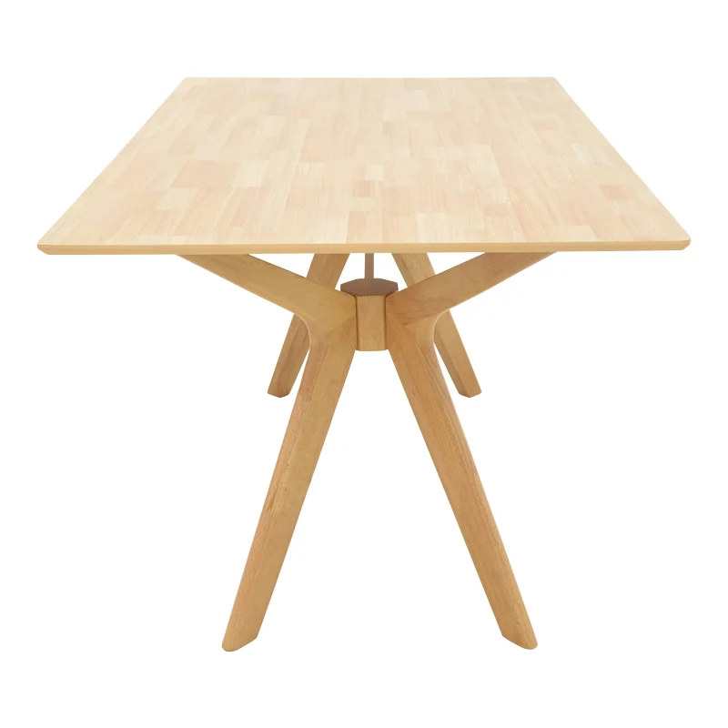 Маса RAFFLES от каучуково дърво с mdf в естествен цвят 150x90x76см
